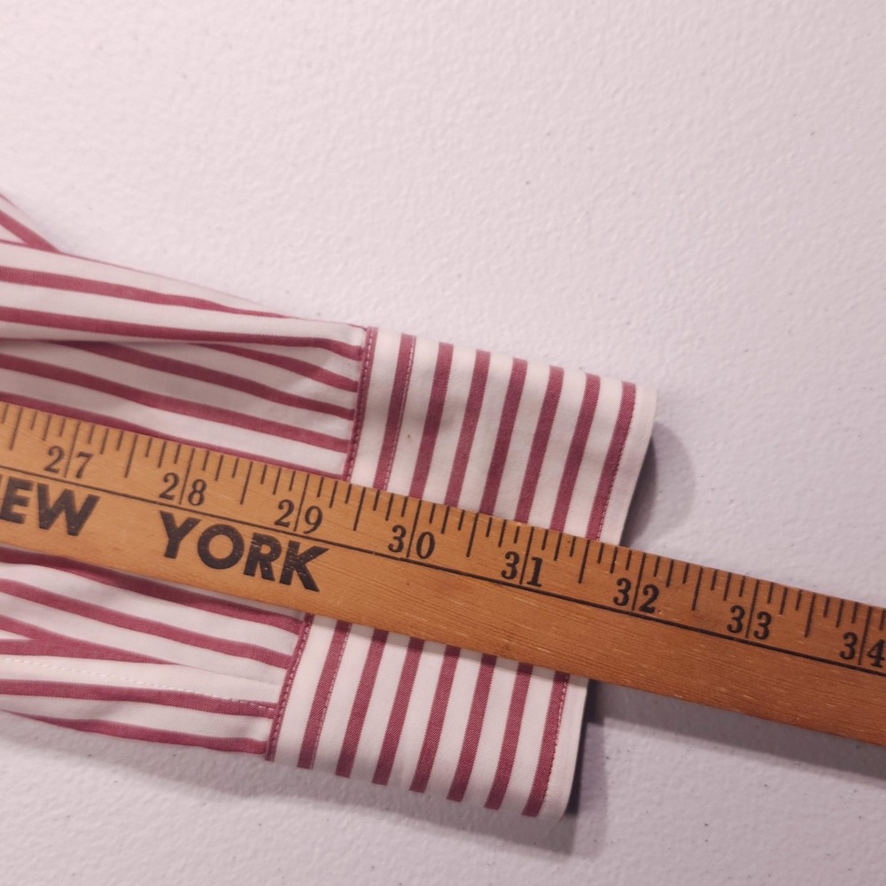Brooks Brothers Alabama Crimson Tide Shirt Womens 8 Red Stripe Non Iron Stretch - Picture 9 of 9